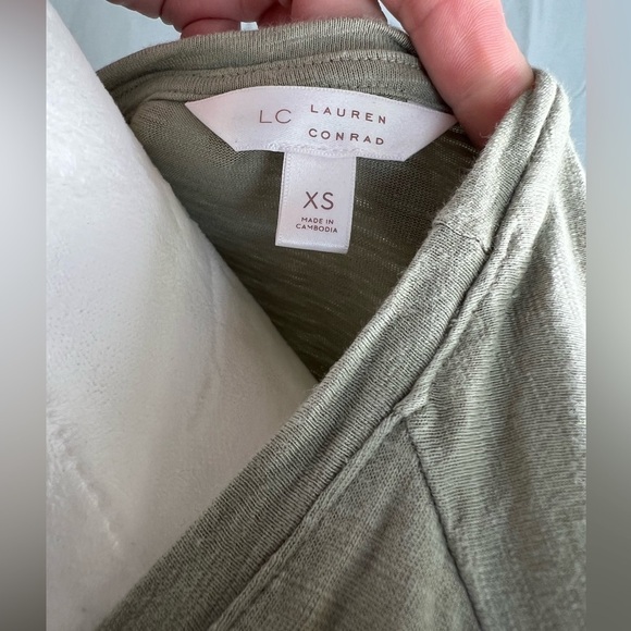 Lauren Conrad Short Sleeve Shirt Make your own magic Green XS - Picture 7 of 7